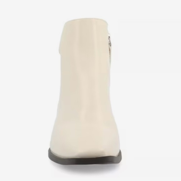NWT Journee Collection Cappri Off White Women's Ankle Boots - Picture 5 of 9